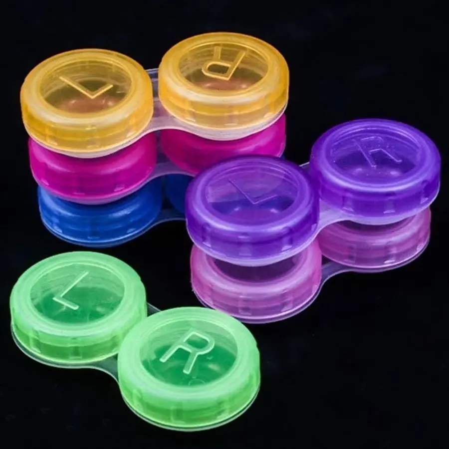 10 x Чехлы для контактных линз-цветные хранения с кодировкой L и R случайный цвет