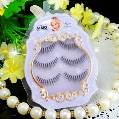 Быстрая доставка новинка высокое качество 3 пары натуральные накладные ресницы