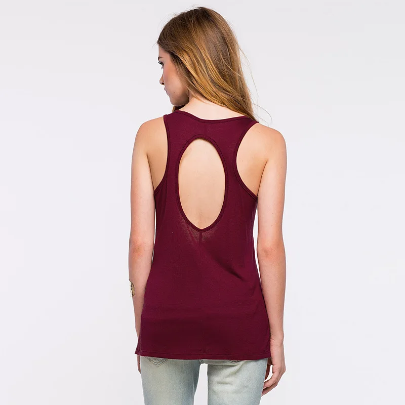 2018 новые модные летние топы Для женщин девочек Винтаж красный майка сексуальная