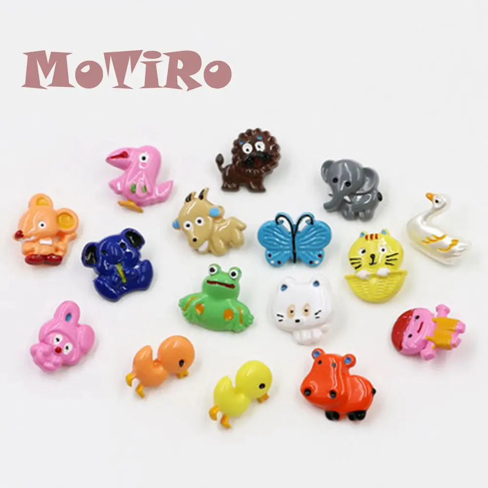 MoTiRo, 10 шт./лот, хвостовик животных Окрашенные Пластиковые кнопки, Красочные серии для шитья/рукоделия/украшения дома/DIY/Скрапбукинг