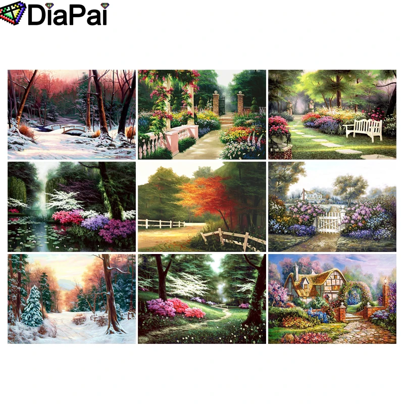 DIAPAI 5D DIY Алмазная картина полный квадратный/круглый дрель "красивые пейзажи" 3D вышивка крестиком домашний декор