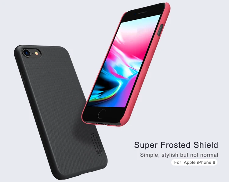 NILLKIN чехол для iphone 8 чехол для iphone 8 плюс Чехол Супер Матовый Щит Жесткий пластиковый Чехол с защитой экрана