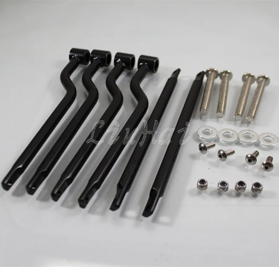 Новый черный кронштейн для крепления на седло сумки Harley Kawasaki Honda Yamaha Suzuki|Кожаные и