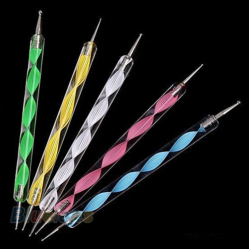 5 шт. 2 способа Dotting Pen роспись под мрамор инструмент для дизайна ногтей Dot Set|dot
