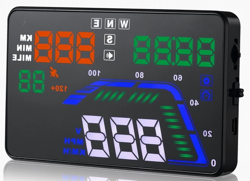 Ouchuangbo Q7 5 дюймов HD GPS Hud Автомобильный цифровой дисплей|projector speedometer|gps car hudcar speedometer