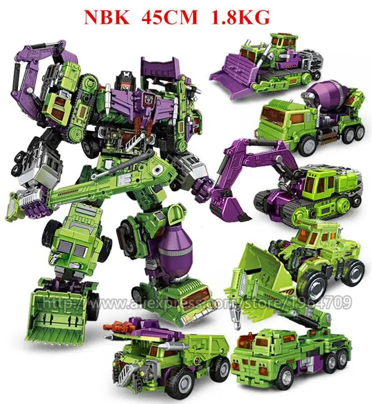 NBK Green 6 in 1 Weijiang 5 в 1 трансформационный фильм игрушки Аниме predaking Опустошитель робот KO G1 фигурка самолета Модель Дети Мальчики игрушки - Цвет: NBK Green 6 in 1