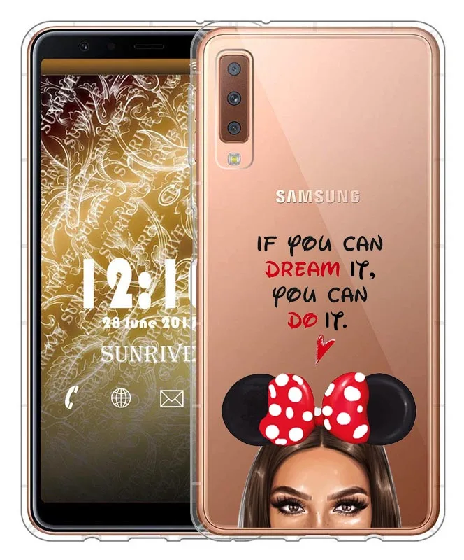 Кофейный чехол для Samsung A7 2018 A750 A750F 6 0 дюймов мягкий силиконовый телефона Galaxy A6 A8 Plus