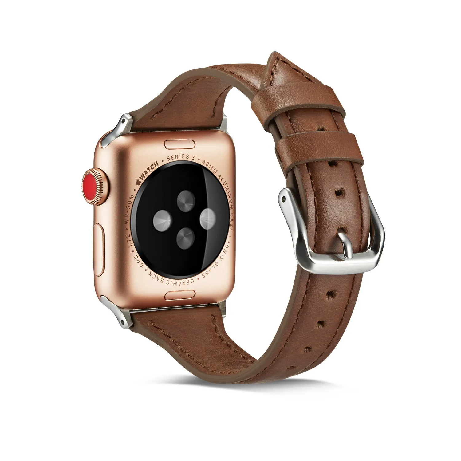 Модные Стиль ремешок для наручных часов Apple Watch, версии серии, на возраст 1, 2, 3, 4, ремешок из натуральной кожи для ремешок для часов аpple 38 мм 40 мм 42 44 мм браслет