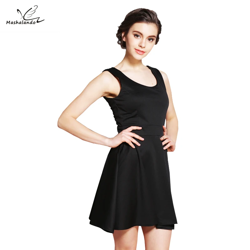 Fashions Spring Summer Dresses 2017 Solid Black Short Vestidos Moda Clothing for Women Sundress Vintage Retro Rockabilly | Женская