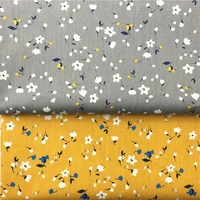 100 cotton twill textle pink mustard small white floral flower fabrics for diy bedding apparel dress patchwork handwork decor