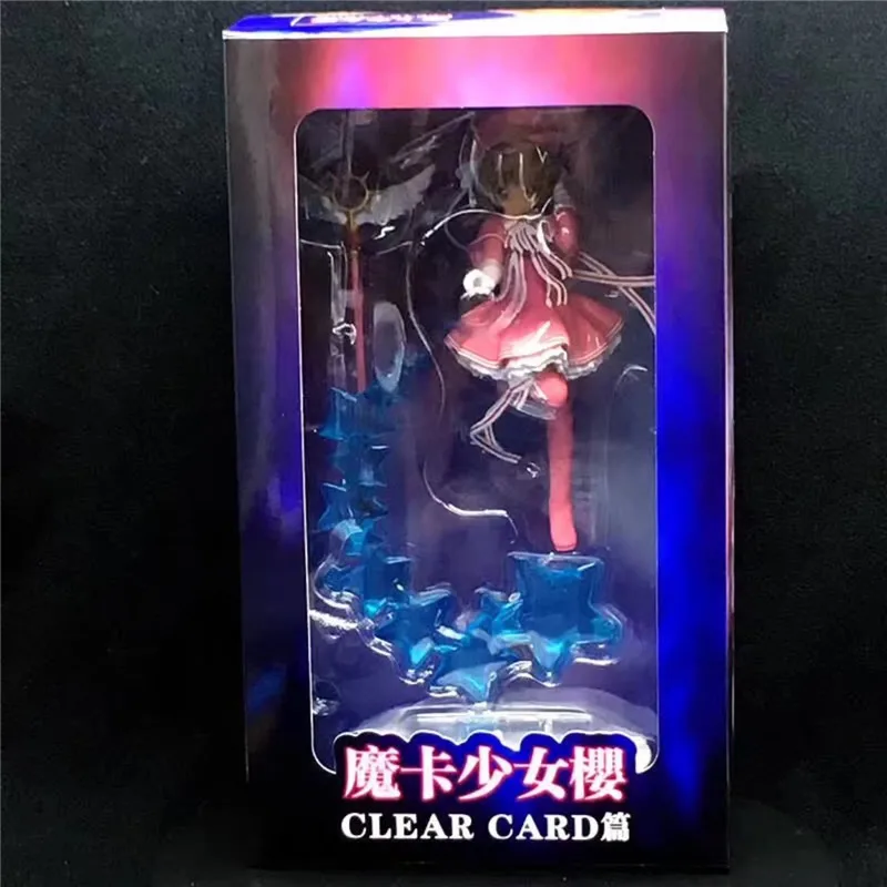 Аниме девушка Сакура карты Captor фигурки KINOMOTO розовый Ver. Куклы ПВХ 19 см фигурка