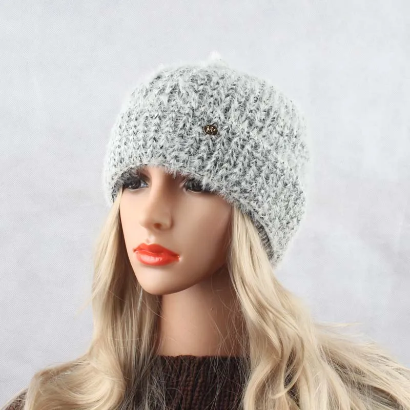 Женская Зимняя кепка мягкая теплая шапка Skullies из искусственного меха норки