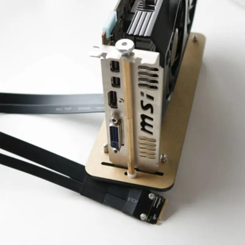 Фото Подставка для видеокарт, чехол для самостоятельной сборки ATX PCI-E, внешний встроенный Монтажный кронштейн с подставкой для переходного кабеля pcie x1 x4 x16, версия R L №4
