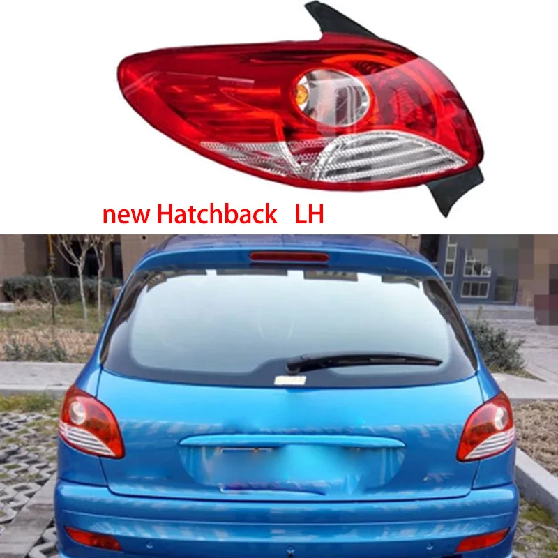 new Hatchback LH 1 шт. автомобильный светильник для уличного фонаря для peugeot 207 08-14 Hatchback sedan авто-Стайлинг задний левый и правый хвост светильник лампа заднего хода светильник - Испускаемый цвет: new Hatchback LH