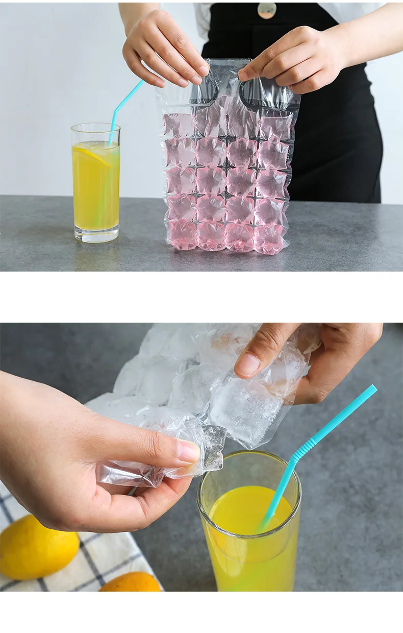 10pcs/pack Disposable Ice cream Bags DIY Ice Cube Maker Creative Small Ice Cube Mold Summer Drinking Tool Kitchen Gadgets