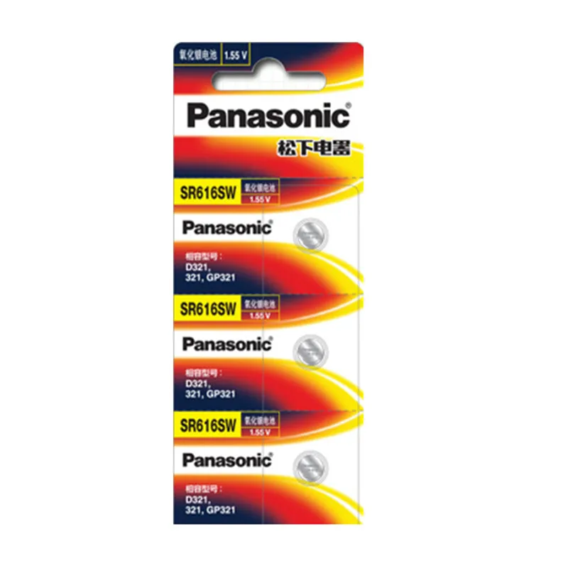 Оригинальные аккумуляторы Panasonic 3 шт./лот SR616SW с серебряными оксидными кнопками D321