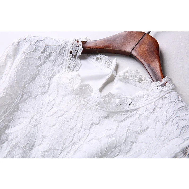 2019 Новое Женское летнее платье Vestidos одежда модный Досуг тонкая талия кружева