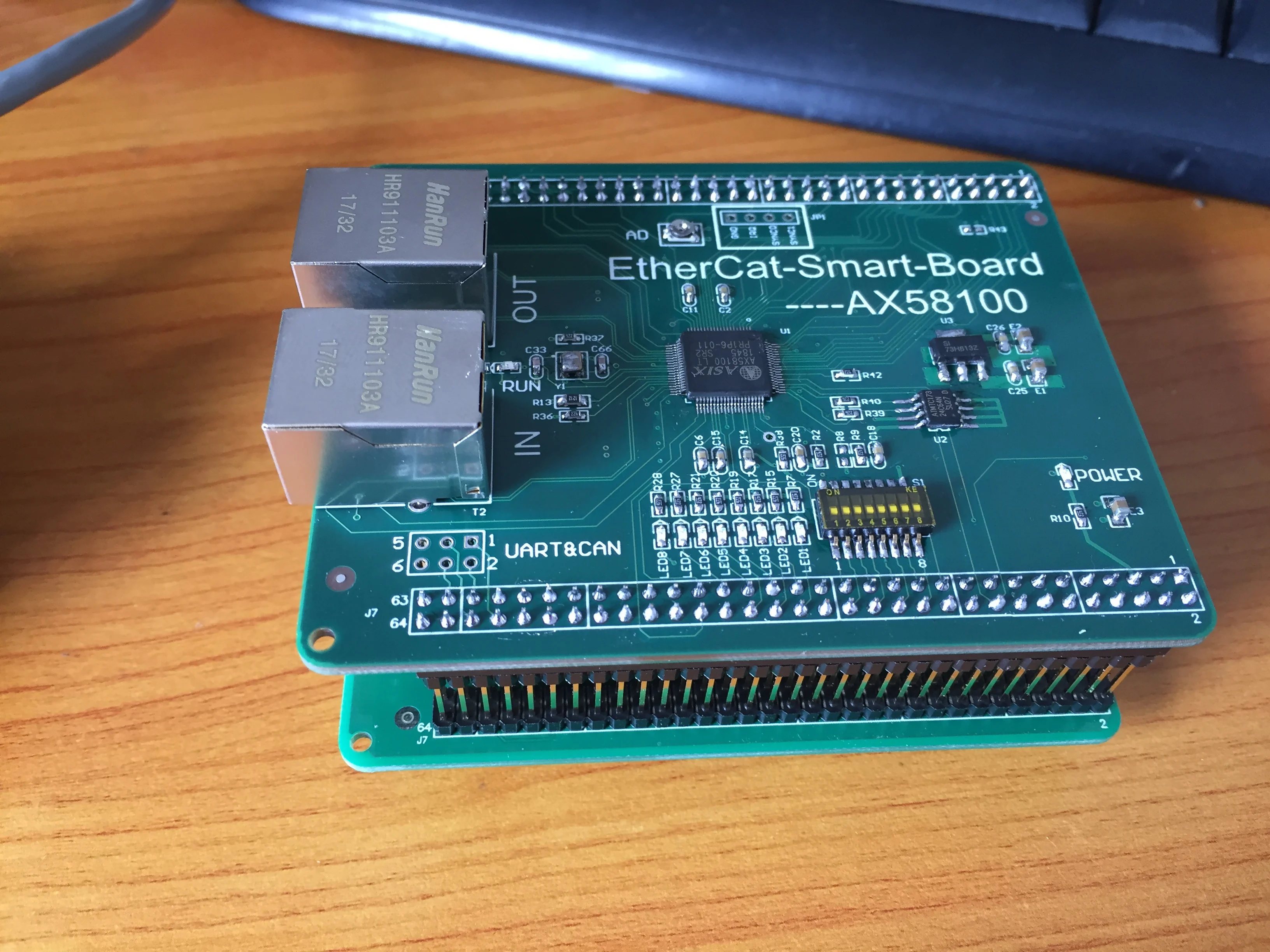 Для (рынк + AX58100) стая плата разработки может заменить ET1100. Схема STM32 DSP