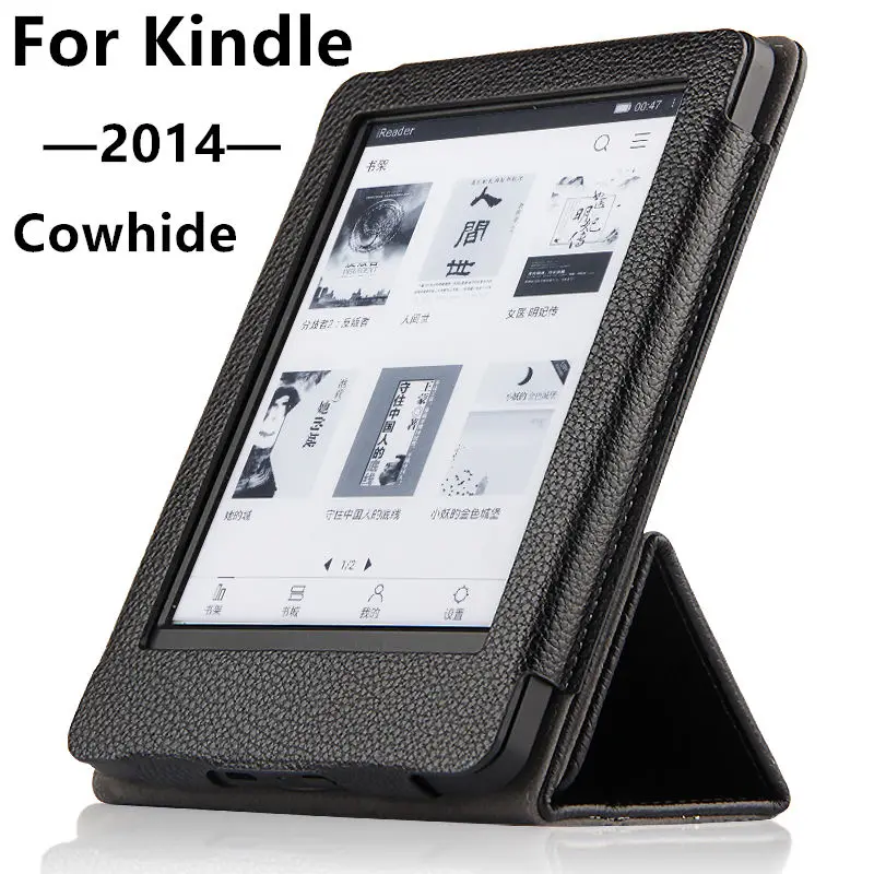 Чехол из воловьей кожи для Kindle 2014 защитный чехол электронной книги умный