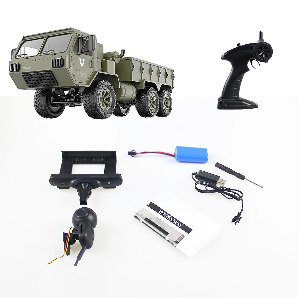 FY004 1/16 2 4G 6WD Радиоуправляемый автомобиль армия США военный грузовик RTR на