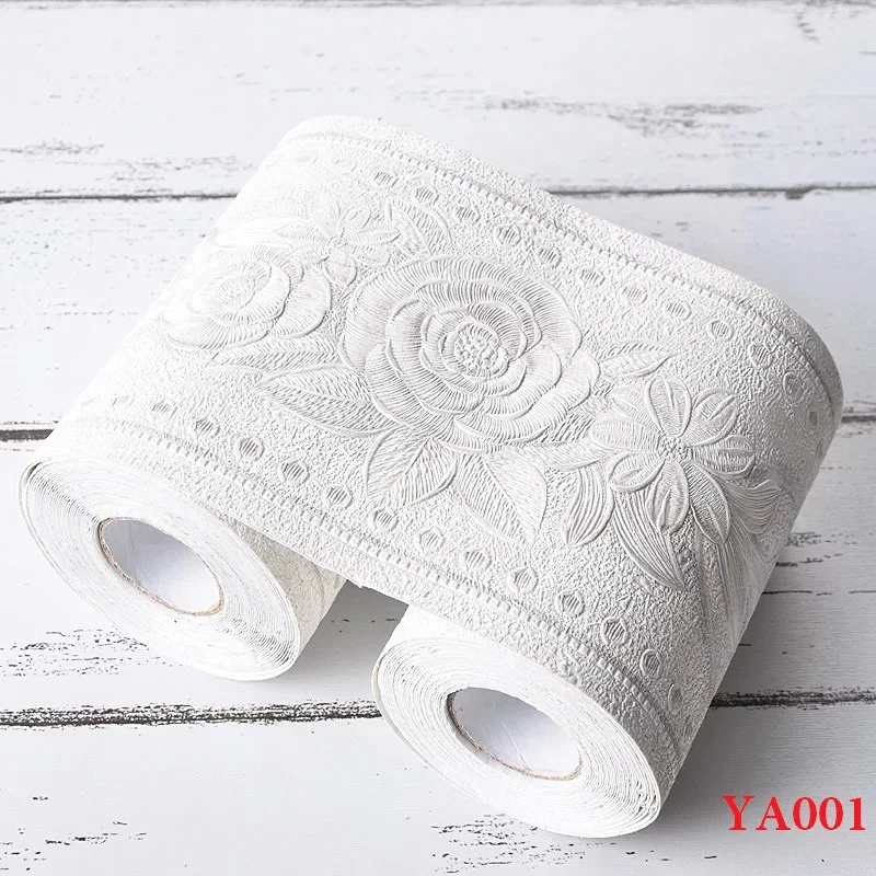 Талия винил линии талии 3D цветочный граница обоев стен рулона стерео