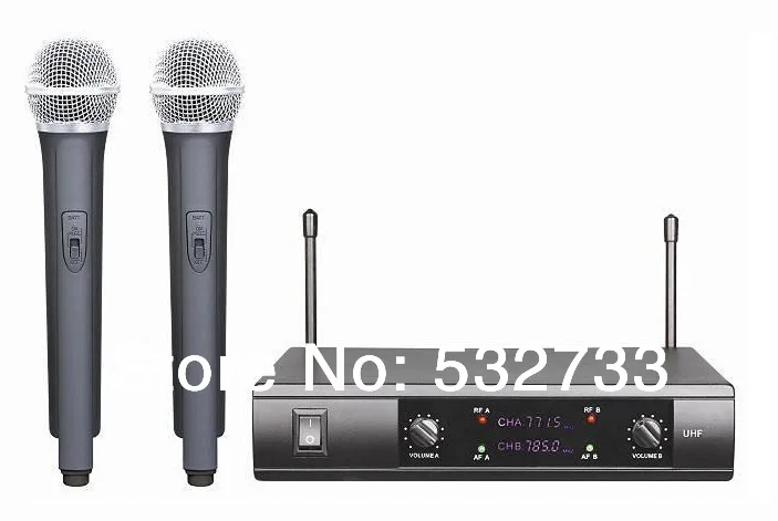 Bolymic UHF двойная Беспроводная DJ-микрофонная система _ беспроводной