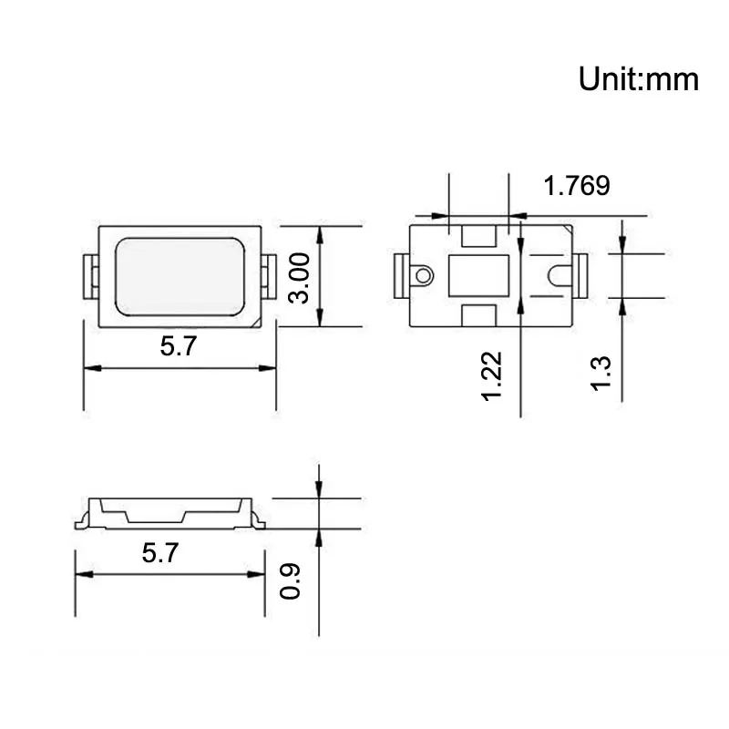100 шт. SMD Chip LED 5730 5630 красный 0 2 Вт поверхностное крепление SMT Beads 60 мА постоянного