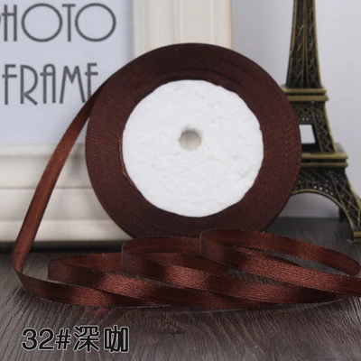 25 ярдов/рулон атласная лента для подарков 0 6 см|faced satin ribbon|satin ribbonsingle face ribbon |