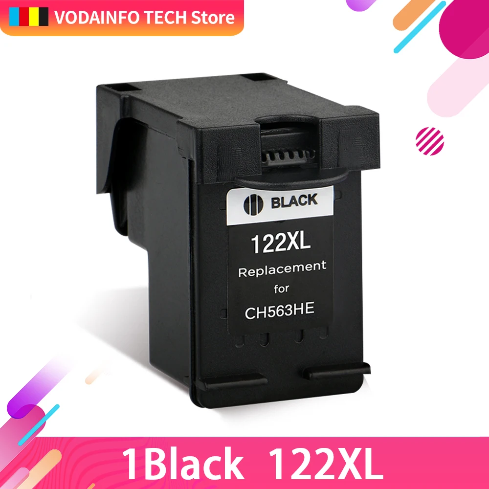 QSYRAINBOW 1 шт. чернильный картридж совместимый для HP 122 Черный HP122 Deskjet 1000 1050 1050A 1510 2000