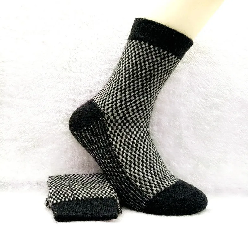 10 pieces = 5 pairs Men 's rabbit wool  winter thick warm socks cotton casual socks, Classic Business men socks, hot wool socks