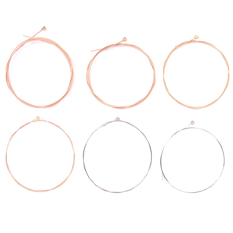 

6 pcs/ Set Phosphor Copper Strigning For Guitarra Bass Parts & Accessories Strings for Acoustic Guitars Acoustic Guitar String