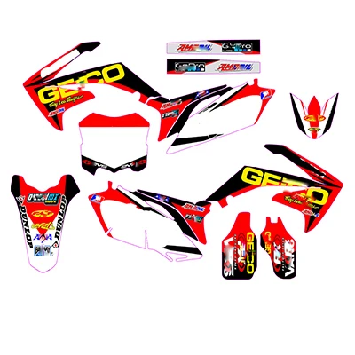 Темно-серый Для Honda CRF250 CRF 250 2010 2011 2012 2013 CRF450 CRF 450 2009 2010 2011 2012 полный наклейки DIY настраиваемые количество наклейки - Цвет: Темно-серый