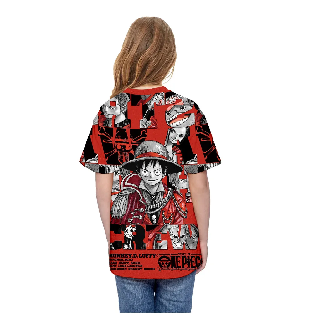 Летние футболки для мальчиков и девочек с круглым вырезом 3D Цифровым принтом