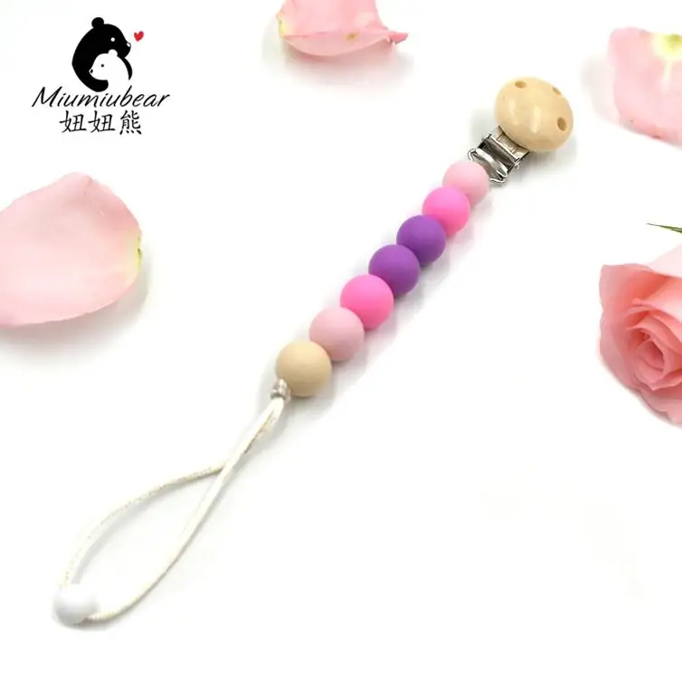 Силиконовые Прорезыватели для зубов Детские пустышки на клипсе с цепочкой