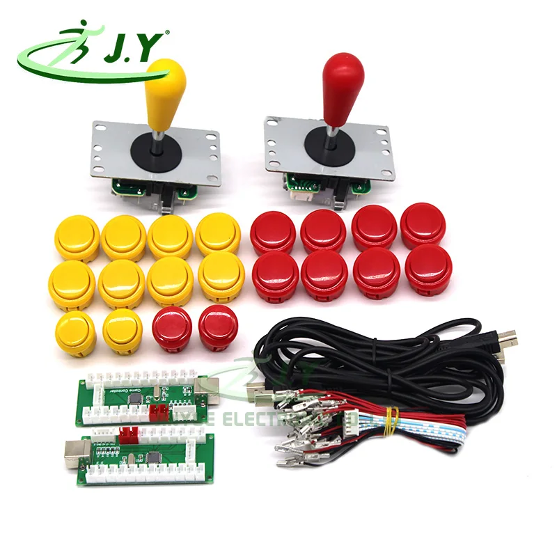 2 игрока Аркада DIY kit zero delay USB контроллер ПК джойстик + кнопка овальная Сфера MAME и