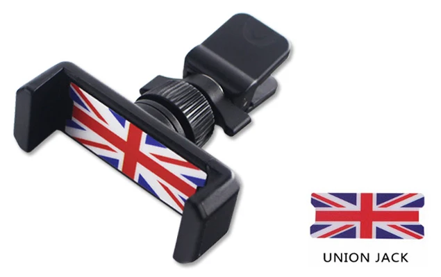 

Универсальный автомобильный держатель для телефона Union Jack с вентиляционным отверстием, держатель для мобильного телефона, кронштейн для Mini Cooper One JCW S F60, автомобильный Стайлинг