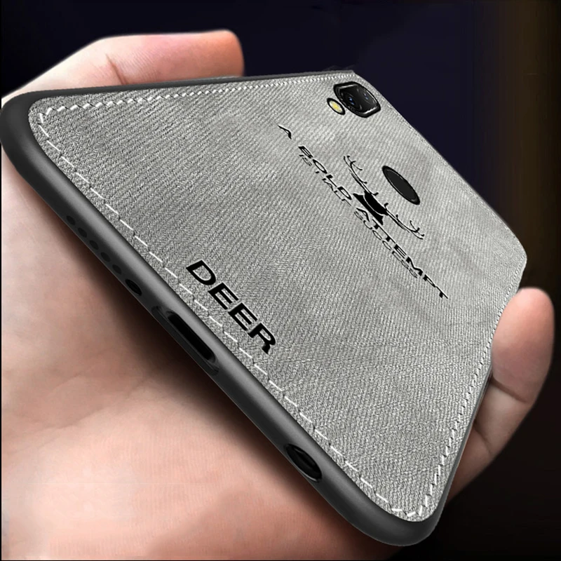Чехол для Huawei P Smart 2019 тканевый жесткий чехол с потертостями Plus чехлы телефонов