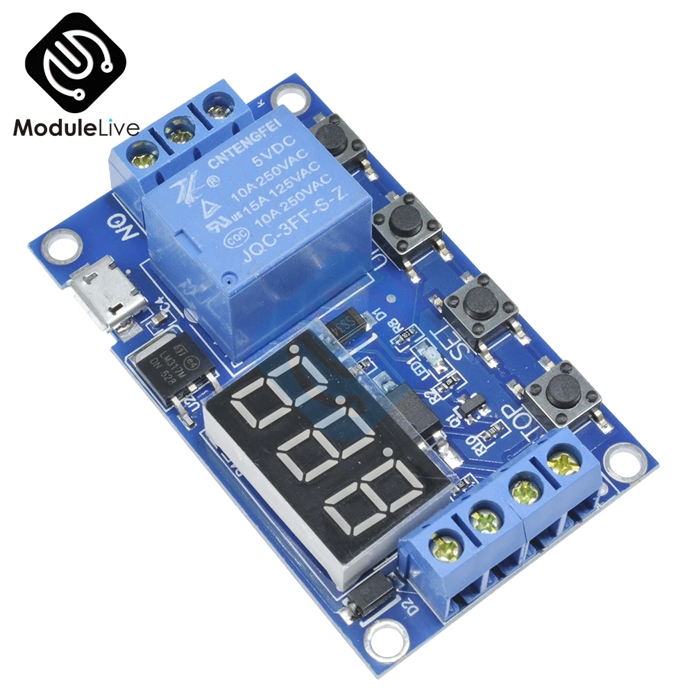 Цифровой светодиодный дисплей с микро USB 5 В|switch relay module|switch relaycycle timer |