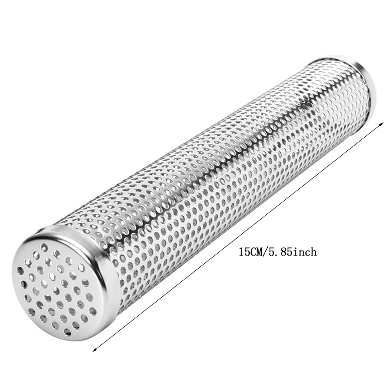 6 inch round Генератор холодного дыма для барбекю, бекона, рыбы, лосося, мяса, гриля, горячего холодного курения, сетка, трубка, генератор дыма, гранулы, щетка и s-крюк - Цвет: 6 inch round