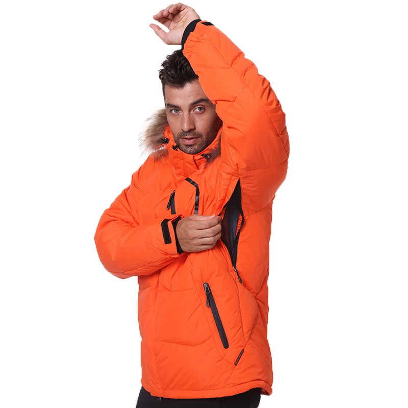 2022 Winter Men Down Jacket Warm Down Coats Hooded Real Raccoon Fur Winter Jacket Men Waterproof Windproof Man Jackets Outwear