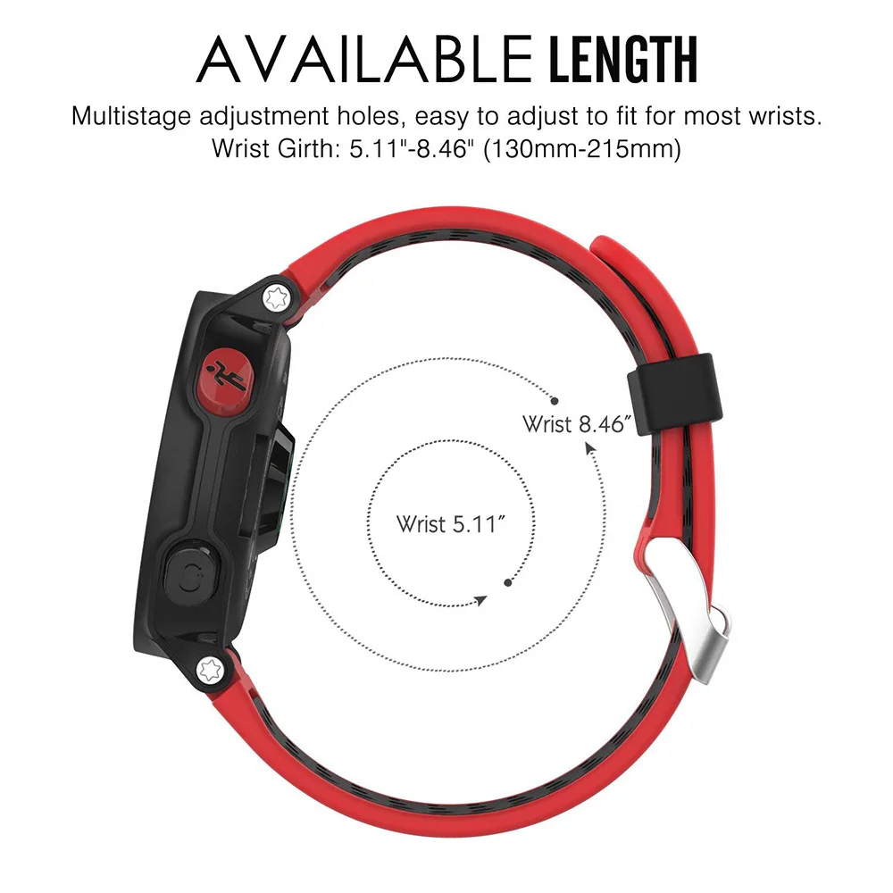 Силиконовый ремешок для наручных часов Garmin Forerunner 230/220/235/620/630/735XT | Электроника