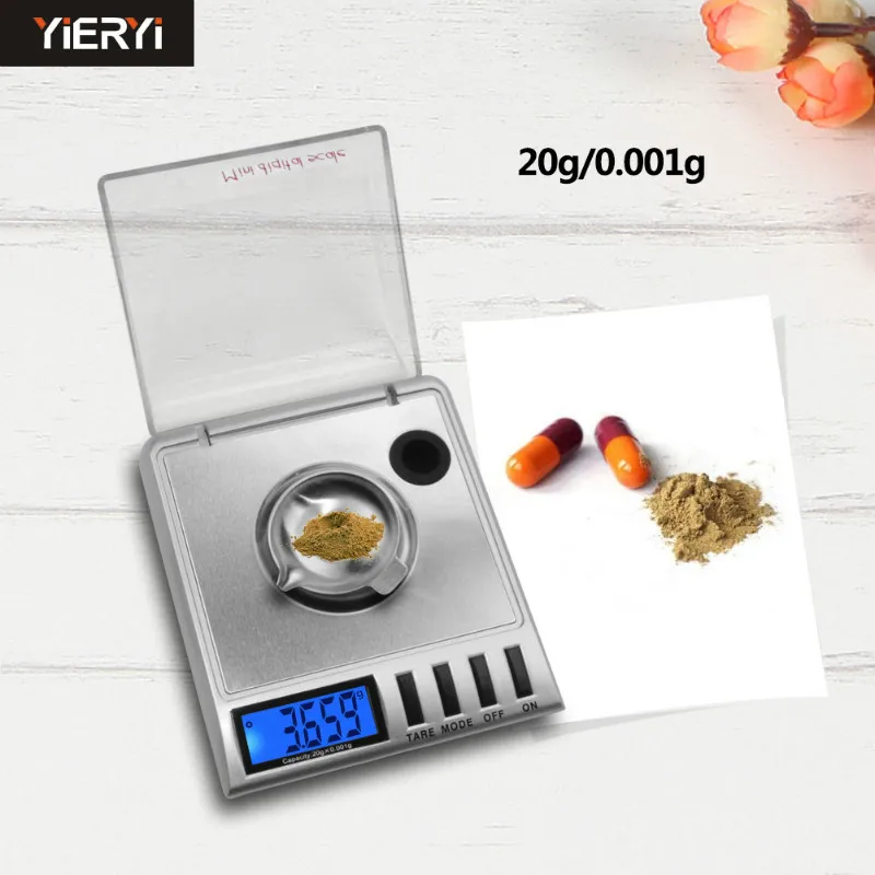 Yieryi Новинка 0 001-20 г x 20 Мини цифровые карманные ювелирные Алмазные Весы
