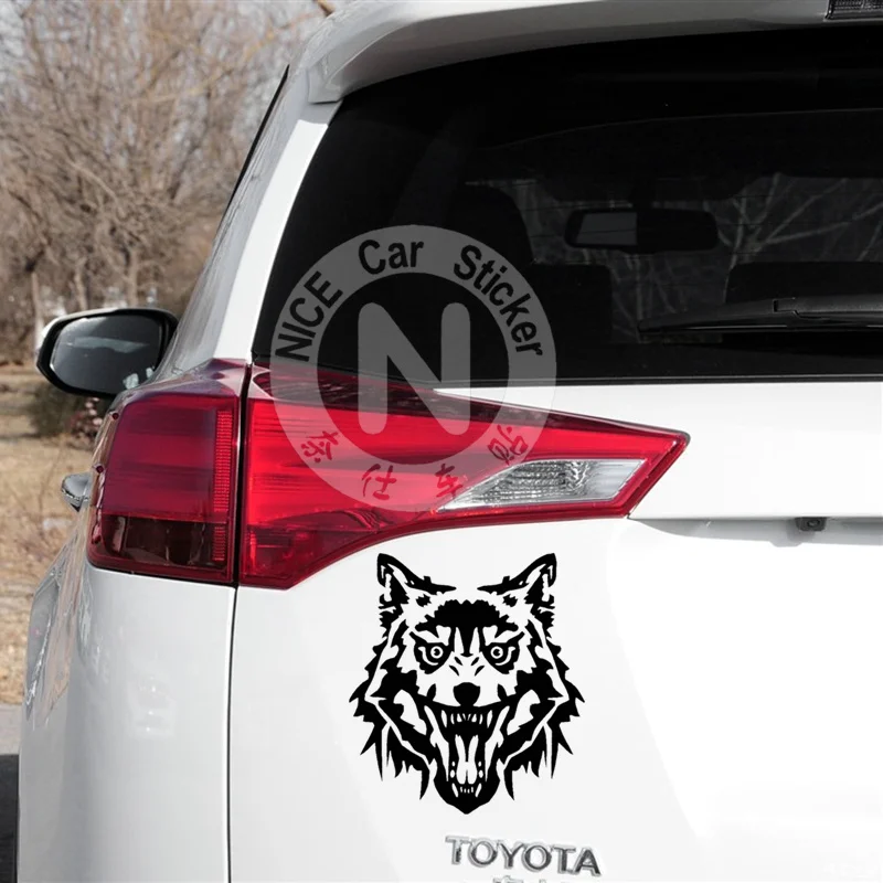 Автомобильная наклейка Волчья Голова Monsterwolf креативные наклейки для топливного бака крышки ноутбука планшета авто тюнинг 14x12 см 20x18 см D10