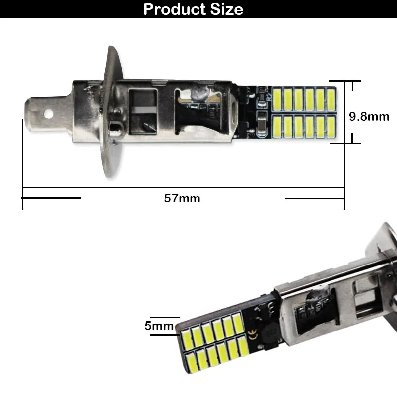 IJDM 12V 6000k белый 24-SMD-4014 H3 светодиодный фонарь для противотуманных фар или H1 светодиодный фонарь для автомобильных дневных ходовых огней Красный Янтарный синий Ледяной Синий