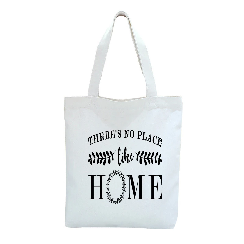 HOME Fashion Canvas Tote Bag Women Large Capacity White Shopping Shoulder Bags Custom Style Print Students | Багаж и сумки