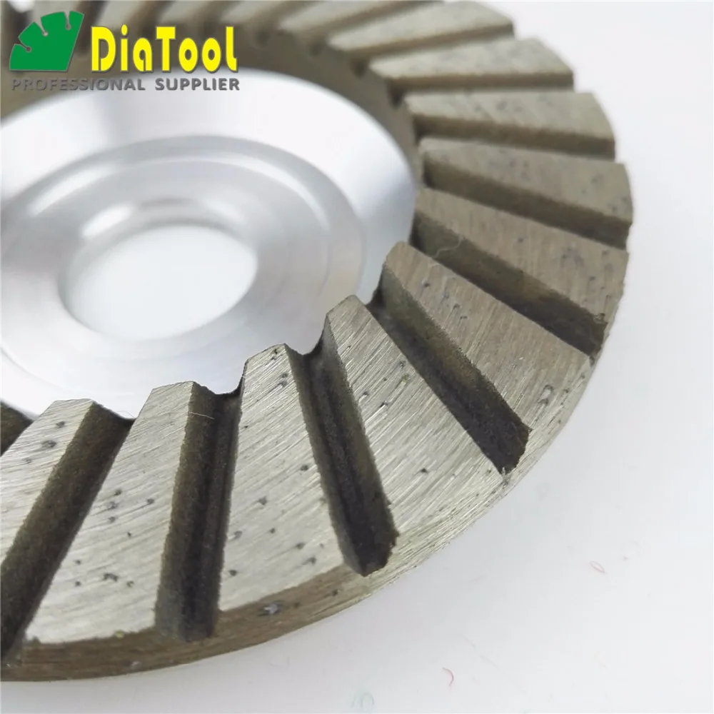 Diatool 4 &quot/100 мм Алмазный Turbo Row шлифовальные Кубок Колеса Алюминий Подставки Грит