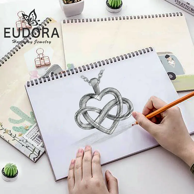 Eudora серебро 925 пробы кулон в виде сердца Ирландское бесконечное любовное