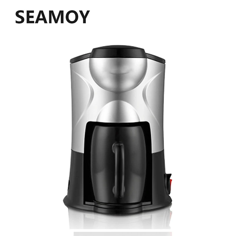 Seamoy 150 мл мини американская кофемашина 300 Вт автоматическая капельная Кофеварка с одной чашкой для дома и офиса 220 в 240 В
