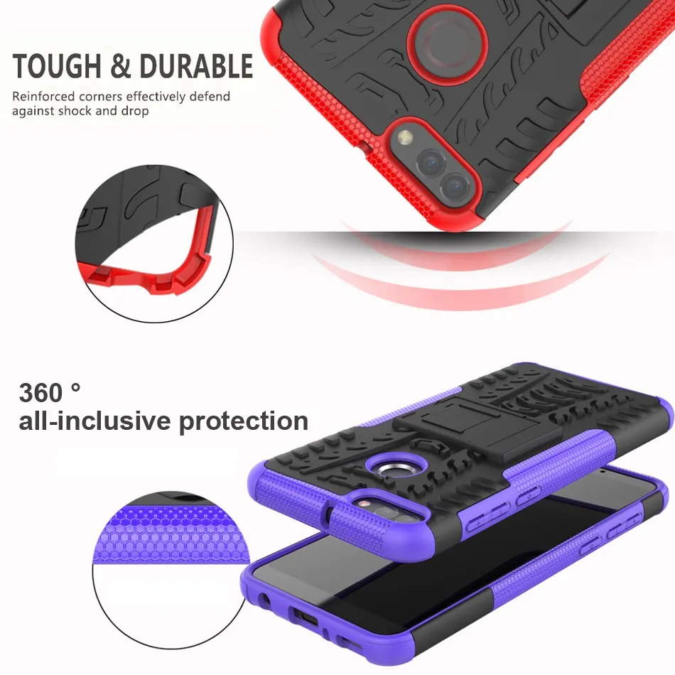 2 в 1 Броня Стиль чехол для huawei наслаждаться 8 Plus задняя крышка Heavy Duty Hybrid Coque