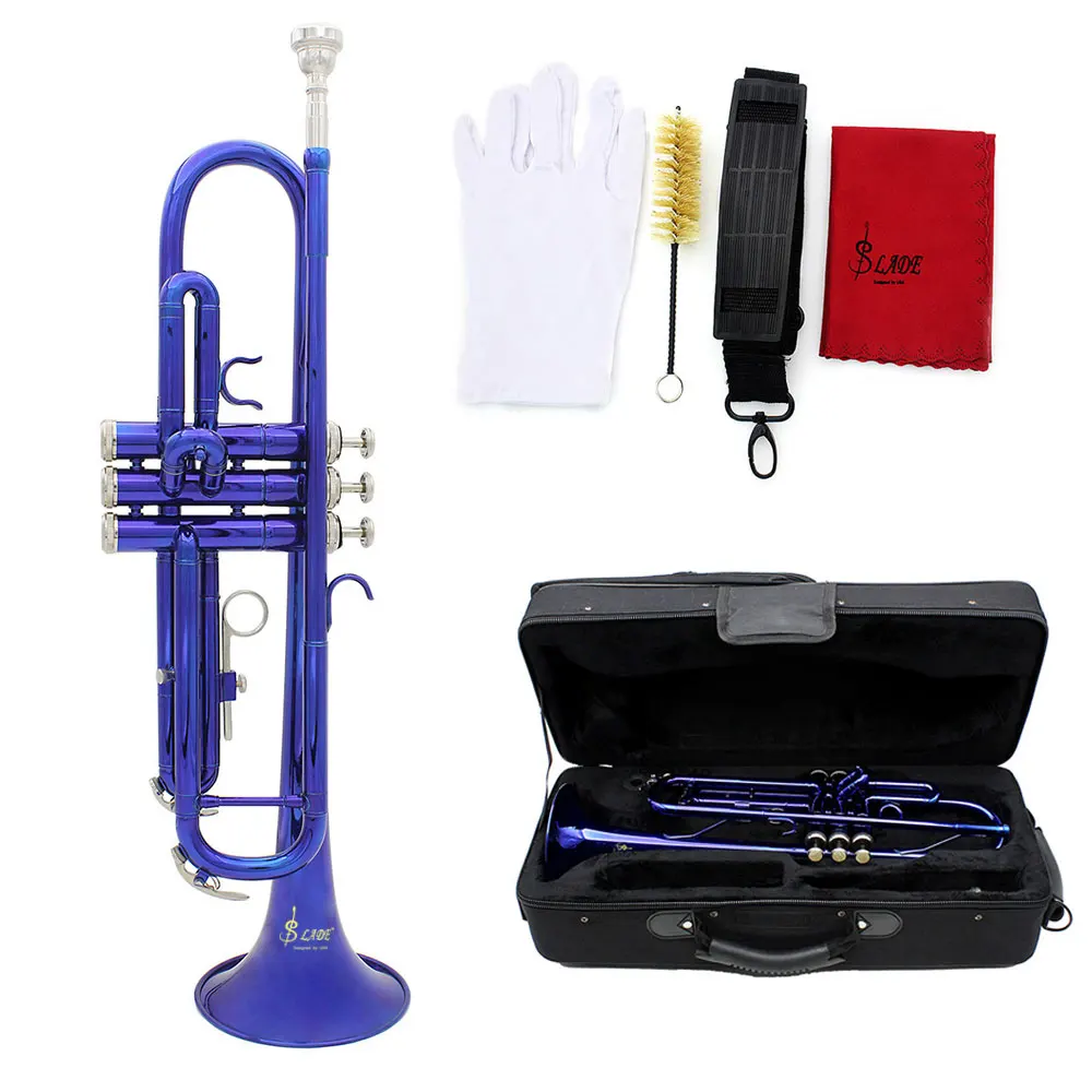 Высококачественная плоская труба Bb B изысканная Латунная Труба с мундштуком